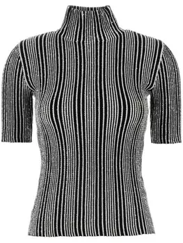 Полосатый топ, расшитый пайетками Missoni, черный