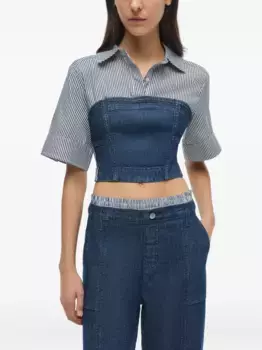 Полосатый топ рубашки Simkhai, синий