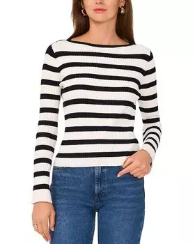 Полосатый топ с вырезом лодочкой VINCE CAMUTO, мультиколор