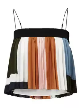 Полосатый топ Veronica Beard, черный