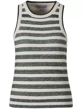 Полосатый топ Veronica Beard, зеленый