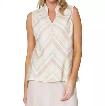 Полосатый топ в линию в полоску цвета пряжи Stella Carakasi, цвет yarn dye stripe