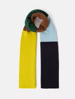 Полосатый валяный шарф из овечьей шерсти Jigsaw, желтый