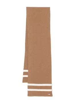 Полосатый вязаный шарф Herno Kids, коричневый