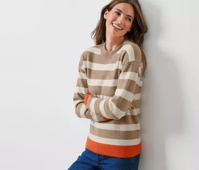 Полосатый вязаный свитер Tchibo