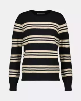 Полосатый женский свитер Zermatt, черный