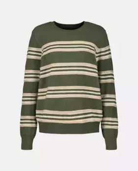 Полосатый женский свитер Zermatt, зеленый
