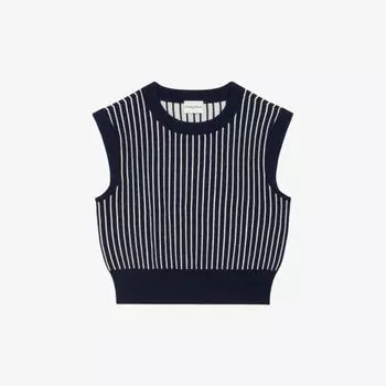 Полосатый жилет из смесового хлопка Claudie Pierlot, цвет naturels