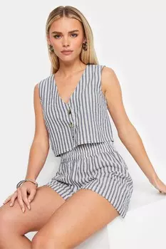 Полосатый жилет Pixiegirl Petite, синий