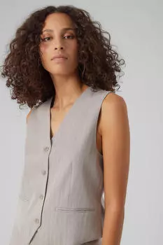 Полосатый жилет с принтом Vero Moda, серый