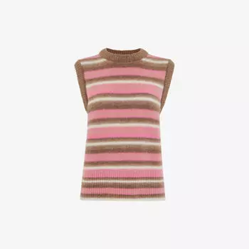 Полосатый жилет-свитер эластичной вязки Whistles, мультиколор