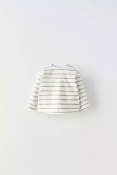 Полоская футболка ZARA, норка