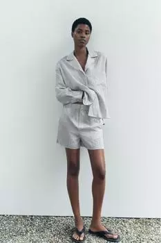 Полоская рубашка ZARA, полосатый