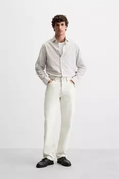 Полоская рубашка ZARA, полосатый
