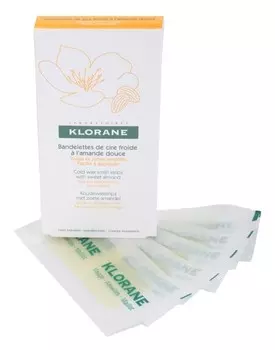 Полоски для депиляции с воском для лица и чувствительных зон Klorane Hygiene et Soins du Corps