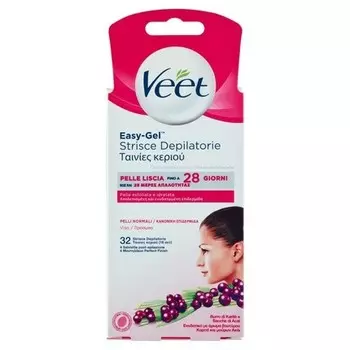 Полоски для депиляции Veet для нормальной кожи лица, 32 шт.