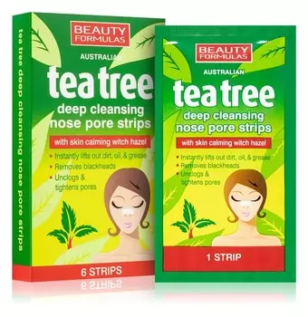 Полоски для очистки носа Beauty Formulas Tea Tree