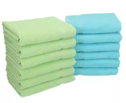 Полотенца Betz 12 шт. 50х100 см PALERMO 100% хлопок Цвет: зеленый и розовый. Betzshop