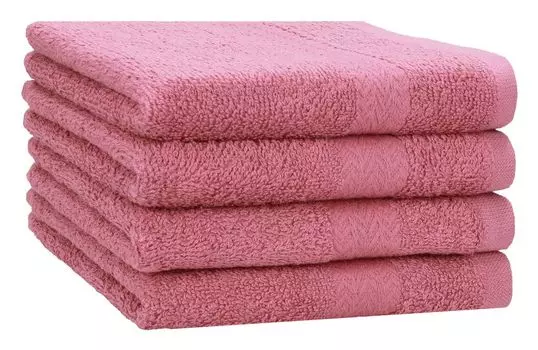 Полотенца Betz 4 шт. 50х100 см ПРЕМИУМ 100% хлопок Цвет: темно-коричневый Betzshop, розовый