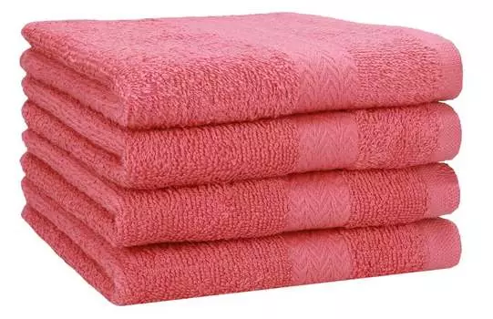 Полотенца Betz 4 шт. 50х100 см ПРЕМИУМ 100% хлопок Цвет: медово-желтый Betzshop, розовый