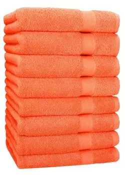Полотенца Betz 8 шт. 50х100 см ПРЕМИУМ 100% хлопок Цвет: малиновый Betzshop, оранжевый