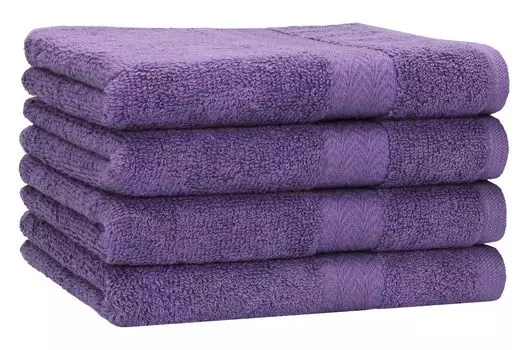 Полотенца для душа Betz, 4 шт., 70 x 140 см ПРЕМИУМ, пляжное полотенце из 100% хлопка, цвет: черный. Betzshop, фиолетовый