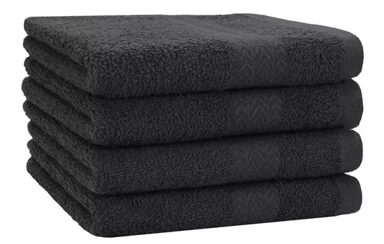 Полотенца для душа Betz, 4 шт., 70 x 140 см ПРЕМИУМ, пляжное полотенце из 100% хлопка, цвет: желтый Betzshop, темно-серый