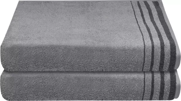 Полотенца для душа Chiemsee "Майами", (2 шт.), логотип Chiemsee 70х140 см (2 шт.), цвет anthrazit-silberfarben