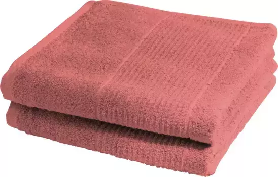 Полотенца для душа fleuresse "2828", (2 шт.), полотенца для душа, полотенца для рук, махровая ткань, 100% хлопок 70х140 см (2 шт.), цвет rot-hellrot