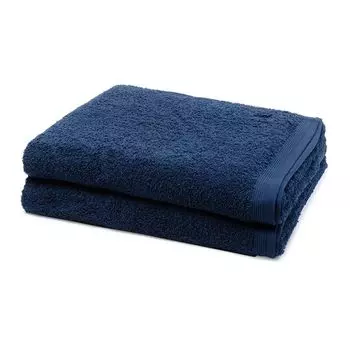 Полотенца для душа Mve Superwuschel 2 x - в наборе Очень мягкое полотенце из 100% высококачественного хлопка, с вышитым логотипом бренда. MOVE, синий