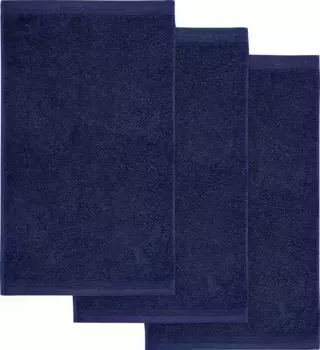 Полотенца для гостей Mve "Superwuschel", (3 шт.), ярких цветов 30х50 см (3 шт.), темно-синий