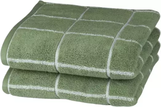 Полотенца для рук ROSS "Кашемир в клетку", (2 шт.), в модных цветах 50х100 см (2 шт.), цвет piniengrn