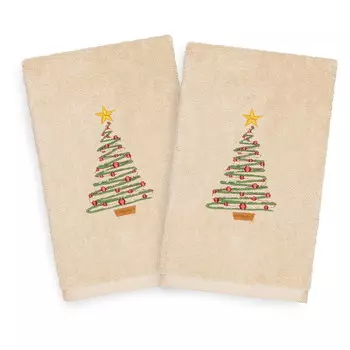Полотенца для рук с вышивкой Linum Home Textiles, 2 штуки