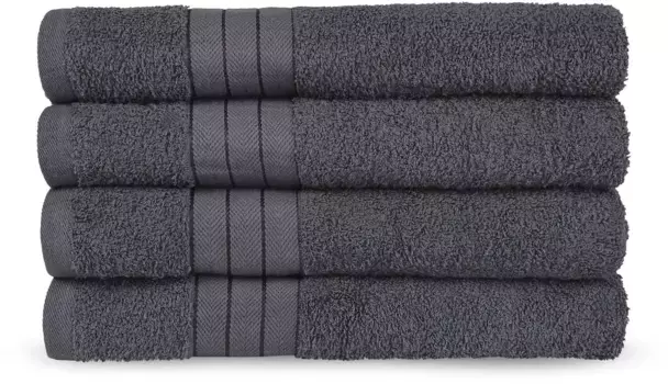 Полотенца доброе утро "Uni Good Morning", (4 шт.), с красивой каймой 50х100 см (4 шт.), цвет anthrazit