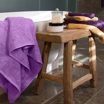 Полотенца GIZA LINE из 100% египетского хлопка. Комплект полотенец из 4 предметов старый розовый. Sitheim, фиолетовый