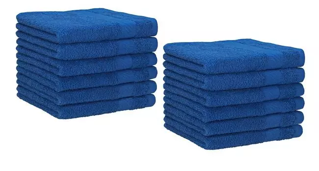Полотенца гостевые Betz 12 шт. 30х50 см PALERMO 100% хлопок Цвет: синий и бензиновый. Betzshop