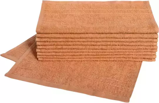 Полотенца гостевые Dyckhoff "Кристалл" (10 шт.) с бордюром 30х50 см (10 шт.), цвет terra