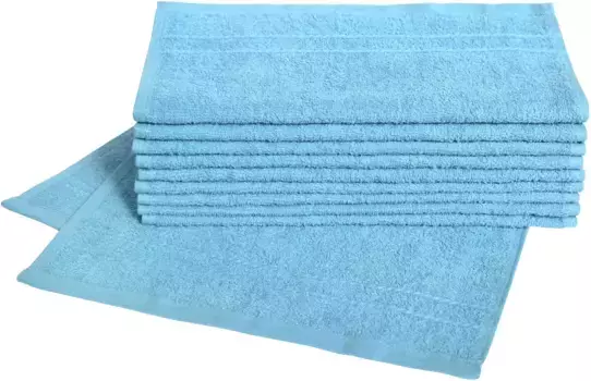 Полотенца гостевые Dyckhoff "Кристалл" (10 шт.) с бордюром 30х50 см (10 шт.), бирюзовый