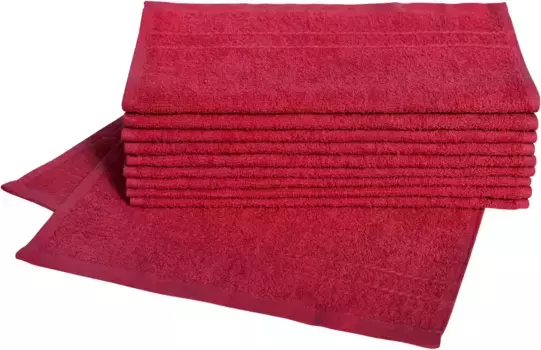 Полотенца гостевые Dyckhoff "Кристалл" (10 шт.) с бордюром 30х50 см (10 шт.), красный