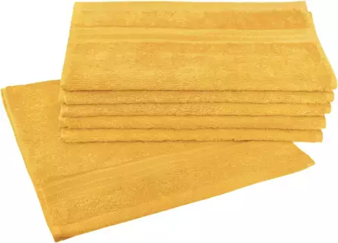 Полотенца гостевые Dyckhoff "Сиена", (6 шт.), с каймой 30х50 см (6 шт.), золотисто-желтый