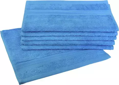 Полотенца гостевые Dyckhoff "Сиена", (6 шт.), с каймой 30х50 см (6 шт.), цвет azur