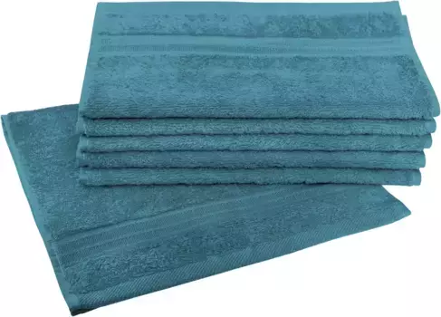 Полотенца гостевые Dyckhoff "Сиена", (6 шт.), с каймой 30х50 см (6 шт.), цвет smaragd