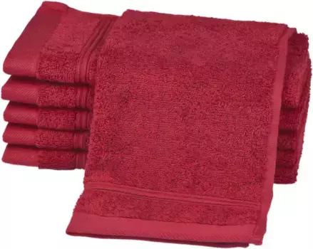 Полотенца гостевые ROSS "Рубиновые", (6 шт. в упаковке), 100% хлопок 30х50 см (6 шт.), цвет Vino
