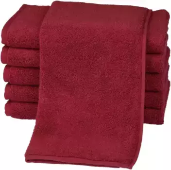 Полотенца гостевые ROSS "Sensual 9000", (6 шт.), облагороженные маслом алоэ вера 30х50 см (6 шт.), цвет vino