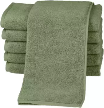 Полотенца гостевые ROSS "Sensual 9000", (6 шт.), облагороженные маслом алоэ вера 30х50 см (6 шт.), цвет piniengrn
