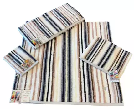 Полотенца гостевые РОСС "Вита", (6 шт.), вышитая эмблема РОСС ROSS 30х50 см (6 шт.), цвет anthrazit