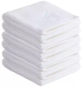 Полотенца гостевые Sansibar комплект полотенец гостевых 6 шт. махровые серии «Классик» (комплект, 6 шт.), белые, с качественной саблевидной вышивкой Sansibar, легко чистятся., белый