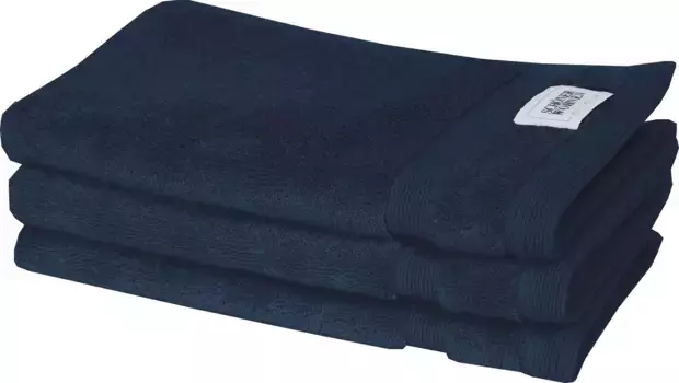 Полотенца гостевые SCHNER WOHNEN коллекции "Cuddly", (3 шт.), быстросохнущие, качество Airtouch SCHNER WOHNEN-KOLLEKTION 30х50 см (3 шт.), цвет marine