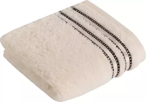 Полотенца гостевые Vossen "Cult de Luxe", (3 шт.), в наборе, с глянцевой каймой 30х50 см (3 шт.), слоновая кость