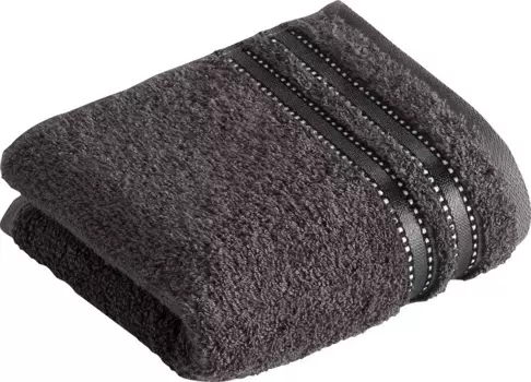 Полотенца гостевые Vossen "Cult de Luxe", (3 шт.), в наборе, с глянцевой каймой 30х50 см (3 шт.), цвет graphit